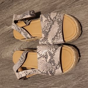 Women's Espadrilles snake skin sandals